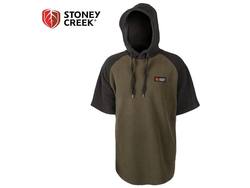 Buy Stoney Creek Mens Hooded Bush Tee - Black/Bayleaf in NZ New Zealand.