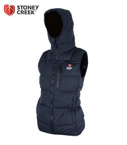 Buy Stoney Creek Women's ThermoFlex Hooded Puffer Vest Blue in NZ New Zealand.