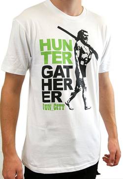 Buy Gun City Hunter Gatherer White Tee *Choose Size* in NZ New Zealand.