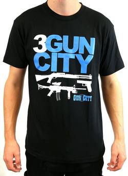 Buy Gun City 3 Gun black Tee *Choose Size* in NZ New Zealand.
