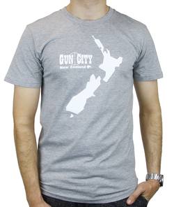 Buy Gun City New Zealand Grey T-Shirt in NZ New Zealand.
