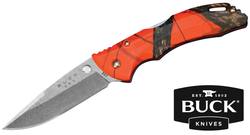 Buy Buck 285 Bantam BLW Folding Knife | Blaze Orange Camo in NZ New Zealand.