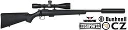 Buy 17HMR CZ 455 Varmint 20" with Bushnell 4.5-30x50 Scope & Hushpower Silencer in NZ New Zealand.