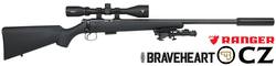 Buy 17HMR CZ 455 Varmint 20" with Ranger 4-12x42 Scope, Hushpower Silencer & Bipod in NZ New Zealand.