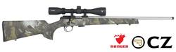 Buy 22 LR CZ 457 Stainless/Camo 20" Threaded, Ranger 3-9x42 Scope in NZ New Zealand.