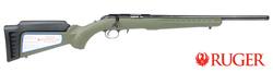 Buy 22 LR Ruger American Rimfire Blued Green Synthetic in NZ New Zealand.