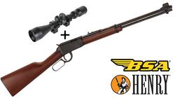 Buy 22 Henry Lever-Action Blued Walnut 18.5" with BSA 3-9x40 Scope in NZ New Zealand.
