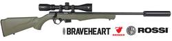 Buy .22 Mag Rossi 8122M Blued/Synthetic Green with Ranger 3-9x42 and Braveheart Silencer Package in NZ New Zealand.