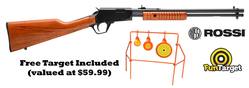 Buy 22 Rossi Gallery Wood 18" 9 Shot Pump Action *With Free Steel Target in NZ New Zealand.