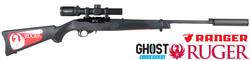 Buy 22 Ruger 10/22 Blued Synthetic with Ranger 1-8x24i Scope & Ghost Silencer in NZ New Zealand.