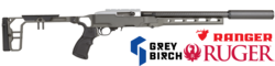 Buy 22 Ruger 10/22 with Grey Birch DLX La Chassis, Ranger Tension Barrel, & Ghost Silencer in NZ New Zealand.