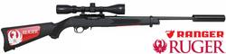 Ruger 10/22 with 3-9x42 Ranger Scope & Silencer