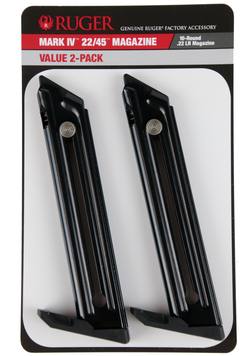 Buy Ruger Magazine Mark lV 22/45 22LR 10 Round 2 Pack in NZ New Zealand.