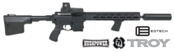 Buy 223 Troy Defense Sport Straight Pull With Eotech 512 Sight & Hushpower Silencer in NZ New Zealand.