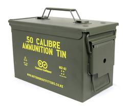 Buy OO 50Cal Ammunition Tin 30.5 x 15.5 x 19cm *Brand New* in NZ New Zealand.
