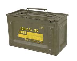 Buy Second-hand Military Surplus WW2 .50 cal Ammo Tin in NZ New Zealand.
