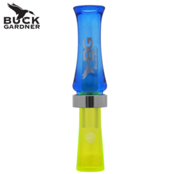 Buy Buck Gardner Duck Call 'Mallard Magic' Double Reed, Poly, Blue/Fluro-green in NZ New Zealand.