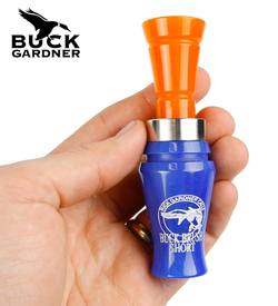 Buy Buck Gardner Buck Brush Legendary Acrylic Duck Call Blue & Orange in NZ New Zealand.