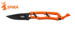 Buy Spika Pack-Lite Paracord Fixed Blade Knife | Orange & Black in NZ New Zealand.