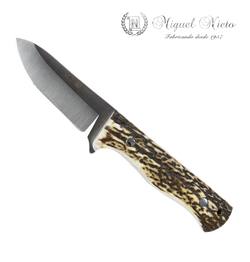 Buy Miguel Nieto Fixed Blade Knife Toro 1060 Antler Handle & Leather Sheath in NZ New Zealand.