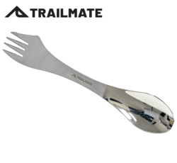 Buy Trailmate Stainless Steel Spork with Mini Serrated Knife in NZ New Zealand.