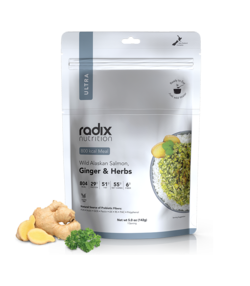 Buy Radix Nutrition Wild Alaskan Salmon, Ginger & Herbs - Dehydrated Meal in NZ New Zealand.