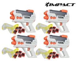 Buy 4 Player Impact Bravo 600 Sidearm Pistol Gel Blaster Pack in NZ New Zealand.