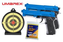 Buy Umarex 6mm 92FS Airsoft Pistol Metal Slide 240fps 2 Player Package in NZ New Zealand.