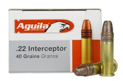 Buy Aguila 22LR Interceptor 40gr Copper Plated Solid Point 1470fps in NZ New Zealand.