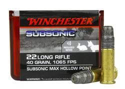 Winchester .22LR Subsonic 40gr Hollow Point 1065fps