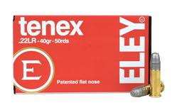 Buy ELEY 22 LR 40gr Tenex Flat Nose 1085fps in NZ New Zealand.