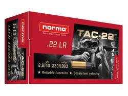 Buy Norma 22 Long Rifle 40gr TAC-22 Round Nose 1083 fps in NZ New Zealand.