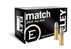 Buy ELEY 22 LR 40gr Match Flat Nose 1040fps in NZ New Zealand.