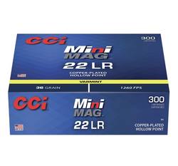 Buy CCI 22LR Mini Mag 36gr Hollow Point 300 Pack 1260fps 300 Rounds in NZ New Zealand.