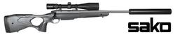Buy 6.5 PRC Sako S20 Hunter Cerakote 24" Fluted with Schmidt & Bender 4-16x50 & Hushpower Silencer in NZ New Zealand.