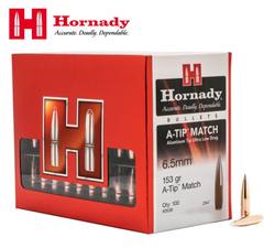 Buy Hornady Projectiles 6.5mm .264 153gr A-Tip Match 100x in NZ New Zealand.