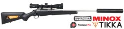Buy 7mm Mag Tikka T3X Elite Fluted with Ranger 4.5-14x44  Scope & Hushpower Silencer in NZ New Zealand.