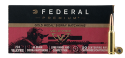 Buy Federal 224 Valkyrie Gold Medal 90gr Boat Tail Hollow Point 20 Rounds in NZ New Zealand.