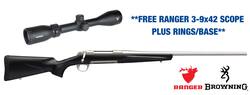 Buy 7mm-08 Browning X-Bolt Stainless *FREE Ranger 3-9x42 Scope & Rings in NZ New Zealand.