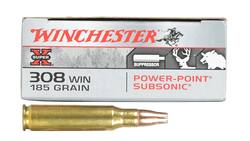 Buy Winchester 308 Super-X 185gr Power-Point Subsonic RCE Hollow Point 20 Rounds in NZ New Zealand.