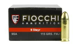 Buy Fiocchi 9mm Steyr 115gr Full Metal Jacket *50 Rounds in NZ New Zealand.