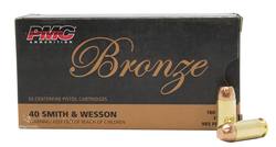 Buy PMC 40 S&W Bronze 180gr JHP 50 Rounds in NZ New Zealand.