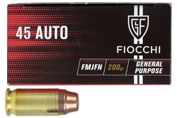Buy Fiocchi 45-ACP Line Classic 200gr FMJ Flat Nose in NZ New Zealand.