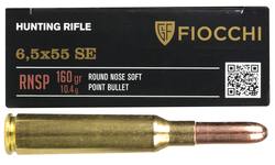 Buy Fiocchi Hunting 6.5x55 160gr Round-Nose Soft Point | 20 Round in NZ New Zealand.