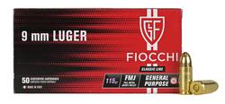 Buy Fiocchi 9mm 115gr Full Metal Jacket in NZ New Zealand.