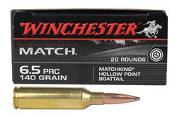 Buy Winchester 6.5 PRC Matchking 140gr Hollow Point 20 Rounds in NZ New Zealand.