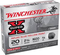 Buy Winchester 20ga Slug 21gr 70mm Super-X *5 Rounds in NZ New Zealand.