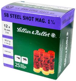 Buy Sellier & Bellot Steel Shot 12ga #1 36gr 76mm 1280FPS *25 Rounds in NZ New Zealand.