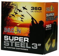Buy Falcon Steel Shot #2 36gr 76mm Super Steel 3 1450FPS *25 Rounds in NZ New Zealand.