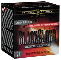 Buy Federal Premium Steel Shot 12ga BB 42gr 89mm Black Cloud 1500FPS *25 Rounds in NZ New Zealand.
